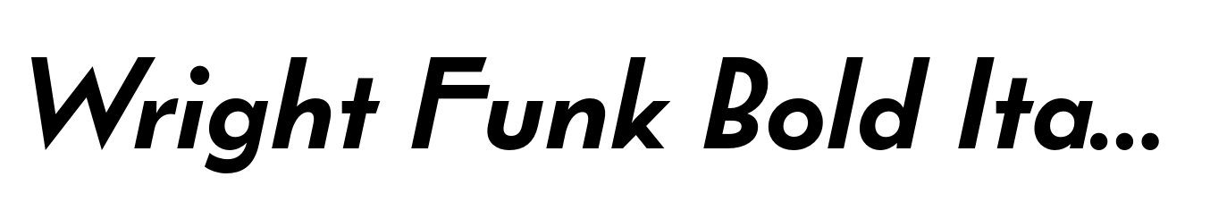 Wright Funk Bold Italic